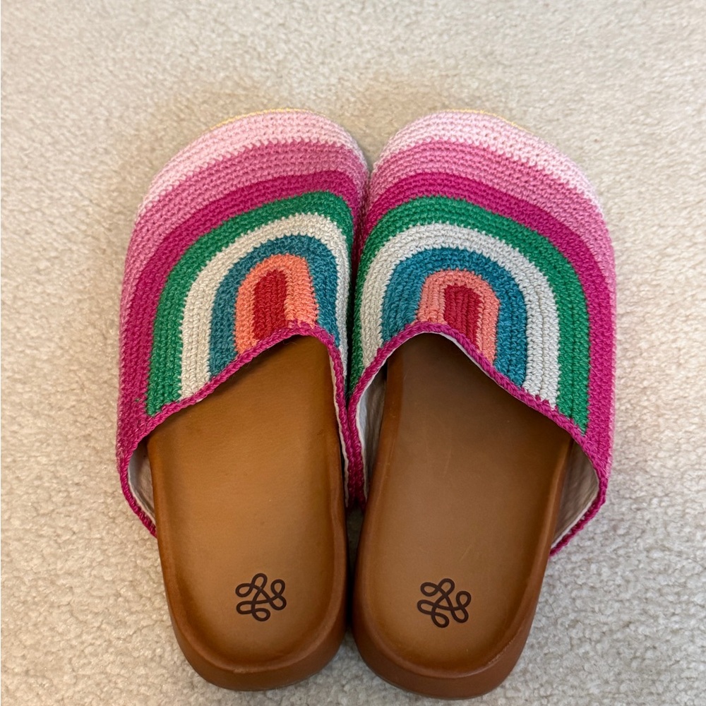 The Sam Rainbow Crochet Slip-On Mules - Picture 4 of 7